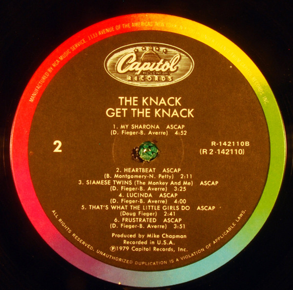 The Knack - Get The Knack | Capitol Records (R-142110) - 4