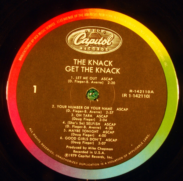 The Knack - Get The Knack | Capitol Records (R-142110) - 3