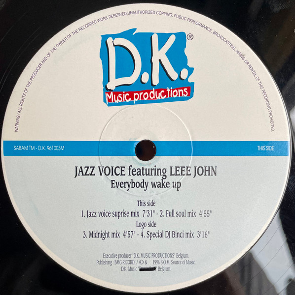Jazz Voice Featuring Leee John - Everybody Wake Up | D.K. Music Productions (DK 961003M) - 3 Jazz Voice Featuring Leee John - Everybody Wake Up | D.K. Music Productions (DK 961003M) - 3