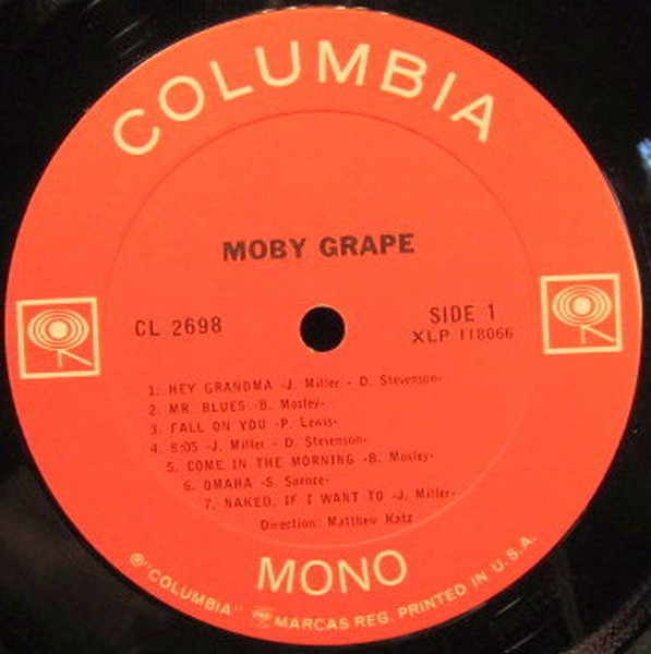 Moby Grape - Moby Grape | Columbia (CL 2698) - 3 Moby Grape - Moby Grape | Columbia (CL 2698) - 3