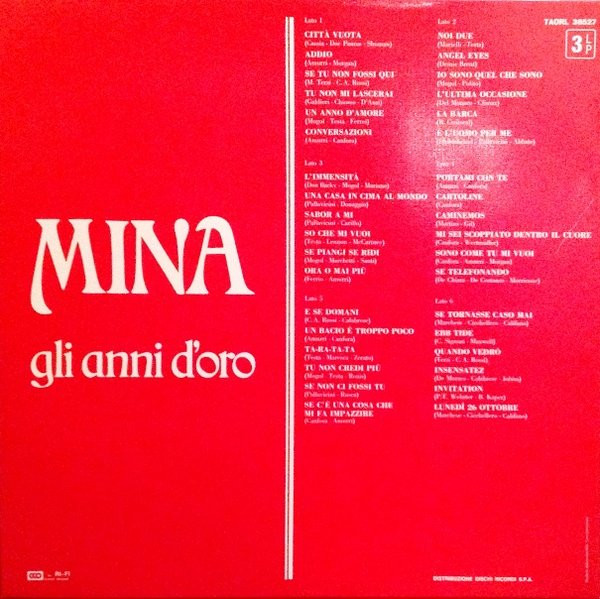 Mina - Gli Anni D'Oro | CGO Record (TAORL 38527) - 2 Mina - Gli Anni D'Oro | CGO Record (TAORL 38527) - 2