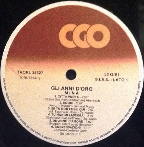 Mina - Gli Anni D'Oro | CGO Record (TAORL 38527) - 4 Mina - Gli Anni D'Oro | CGO Record (TAORL 38527) - 4