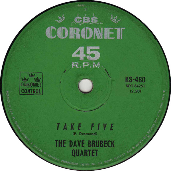 The Dave Brubeck Quartet - Take Five / Blue Rondo A La Turk | Coronet (KS-480)
