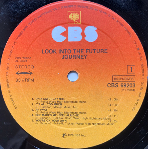 Journey - Look Into The Future | CBS (69203) - 2