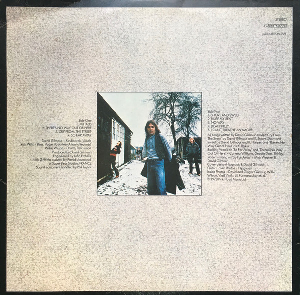 David Gilmour - David Gilmour | Harvest (3C 064-60774) - 3 David Gilmour - David Gilmour | Harvest (3C 064-60774) - 3
