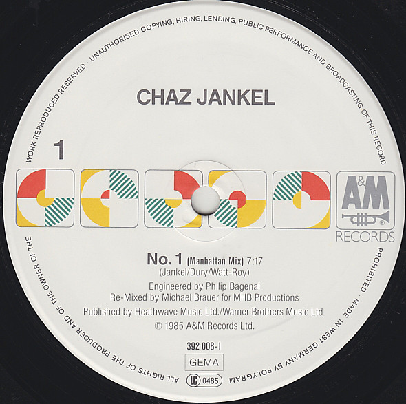 Chas Jankel - No. 1 | A&M Records (392 008-1) - 3 Chas Jankel - No. 1 | A&M Records (392 008-1) - 3