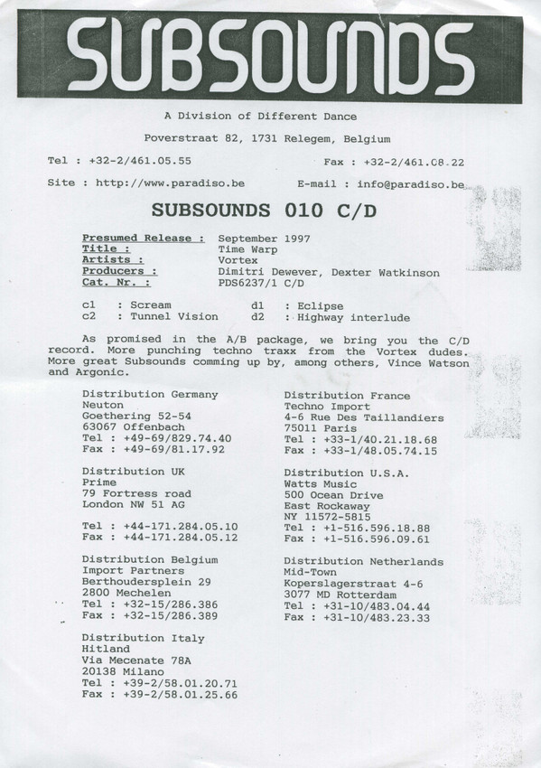 Vortex - Time Warp | Subsounds (010 C/D) - main