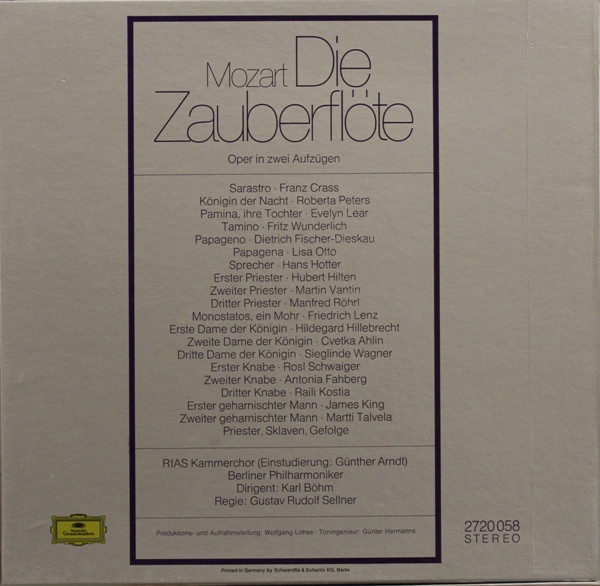 Wolfgang Amadeus Mozart - Karl Böhm - Die Zauberflöte | Deutsche Grammophon (2720 058) - 2