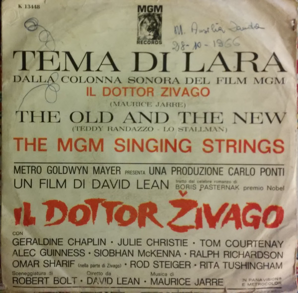 The Mgm Singing Strings - Tema Di Lara | MGM Records (K 13448) - 2