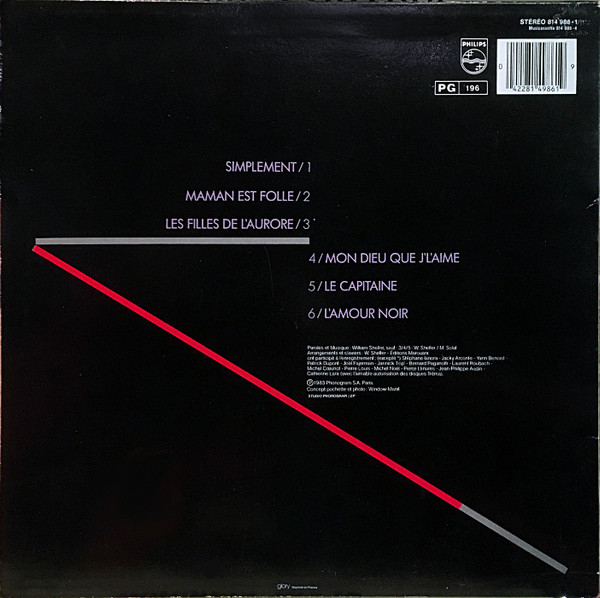 William Sheller - Simplement | Philips (814 986-1) - 2 William Sheller - Simplement | Philips (814 986-1) - 2