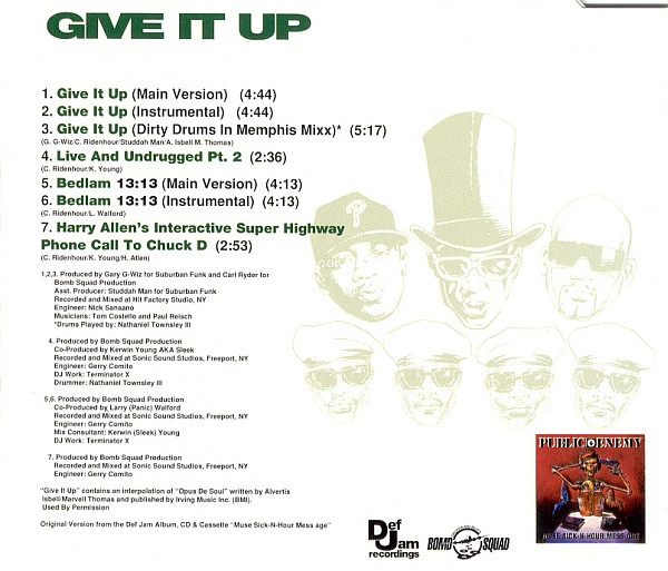 Public Enemy - Give It Up | Def Jam Recordings (853 317-2) - 3