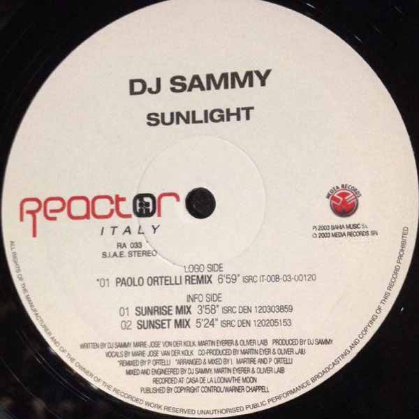 DJ Sammy - Sunlight | Reactor (RA 033) - main