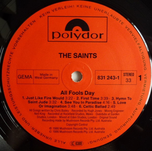 The Saints - All Fools Day | Polydor (831 243-1) - 4