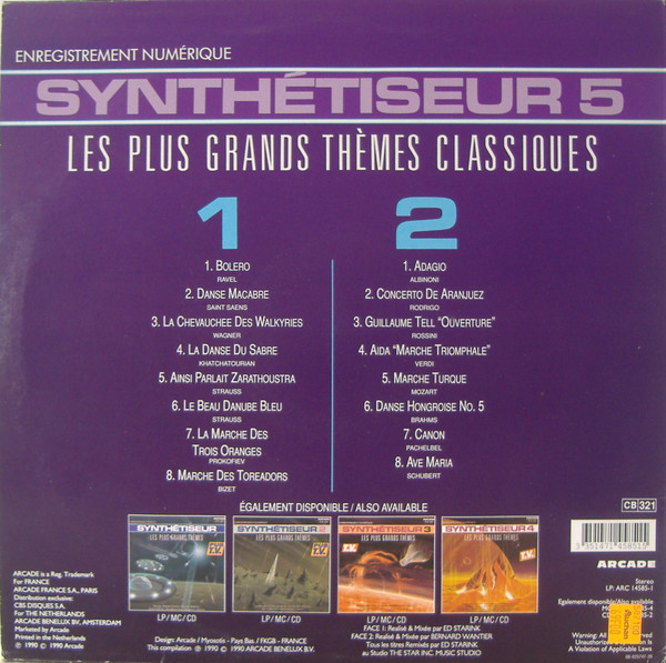 Ed Starink - Synthétiseur 5 - Les Plus Grands Thèmes Classiques | Arcade (ARC 14585-1) - 2