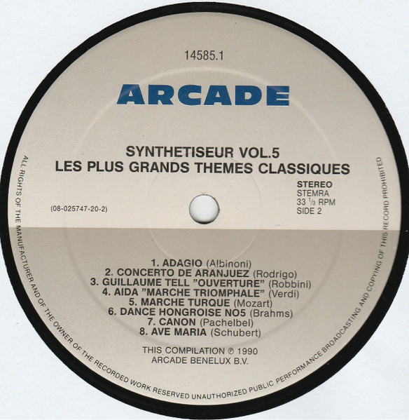 Ed Starink - Synthétiseur 5 - Les Plus Grands Thèmes Classiques | Arcade (ARC 14585-1) - 4