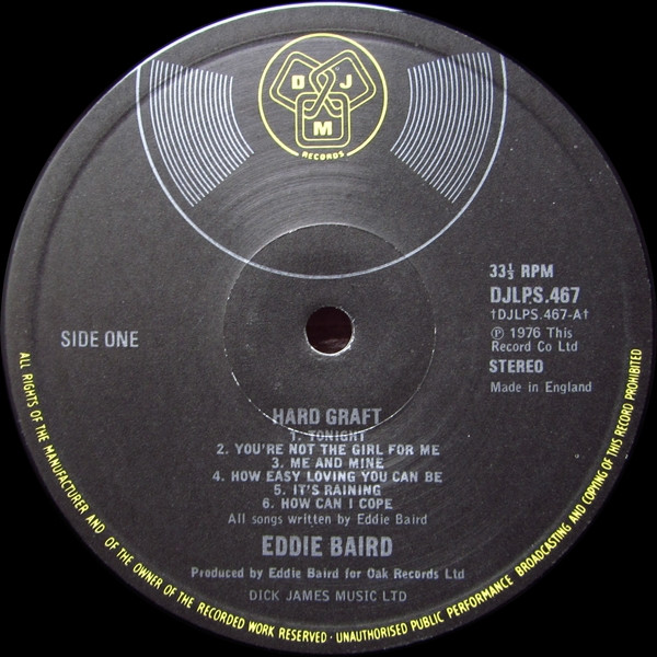 Eddie Baird - Hard Graft | DJM Records (DJLPS 467) - 3 Eddie Baird - Hard Graft | DJM Records (DJLPS 467) - 3