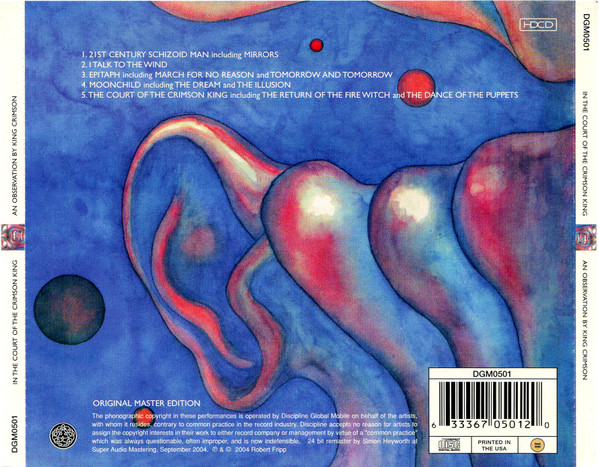 King Crimson - In The Court Of The Crimson King (An Observation By King Crimson) [CD] | Discipline Global Mobile (DGM0501) - 2