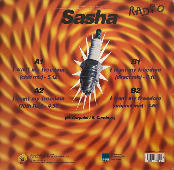 Sasha - I Want My Freedom | WEA Music (0630-13783-0) - 2