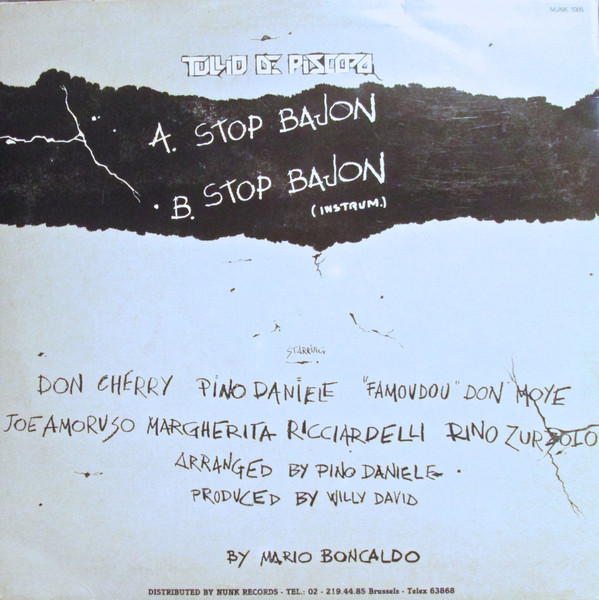 Tullio De Piscopo - Stop Bajon | Nunk Records (NUNK 1005) - 2 Tullio De Piscopo - Stop Bajon | Nunk Records (NUNK 1005) - 2