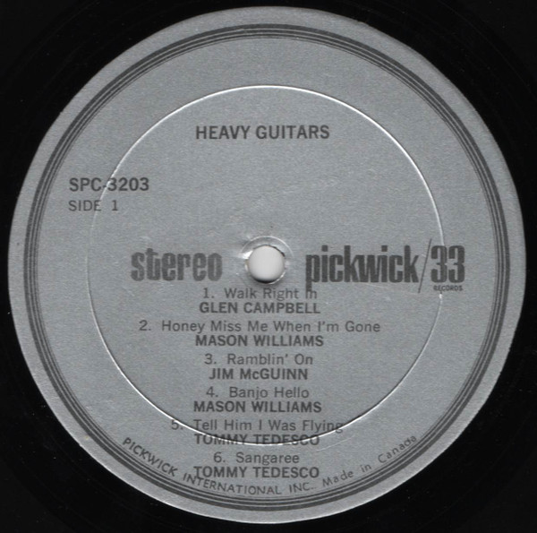 Glen Campbell , Mason Williams , Jim McGuinn , Tommy Tedesco , Joe Maphis - The Heavy Guitars of Glen Campbell, Mason Williams, Jim McGuinn, Tommy Tedesco, Joe Maphis | Pickwick/33 Records (SPC-3203) - 3 Glen Campbell , Mason Williams , Jim McGuinn , Tommy Tedesco , Joe Maphis - The Heavy Guitars of Glen Campbell, Mason Williams, Jim McGuinn, Tommy Tedesco, Joe Maphis | Pickwick/33 Records (SPC-3203) - 3