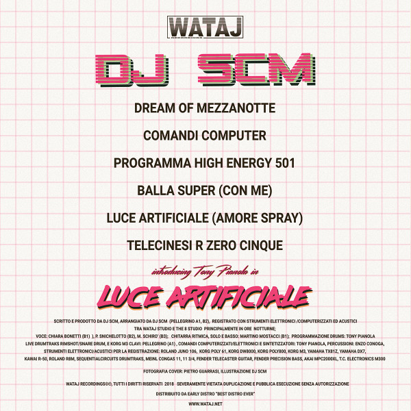 DJ SCM - Introducing Tony Pianola In Luce Artificiale | WATAJ Recordings (WTJR2228) - 2