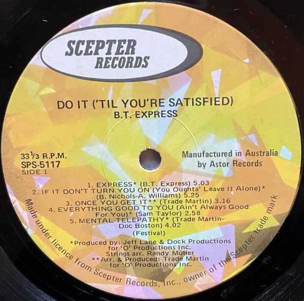 B.T. Express - Do It ('Til You're Satisfied) | Scepter Records (SPS-5117) - 4 B.T. Express - Do It ('Til You're Satisfied) | Scepter Records (SPS-5117) - 4