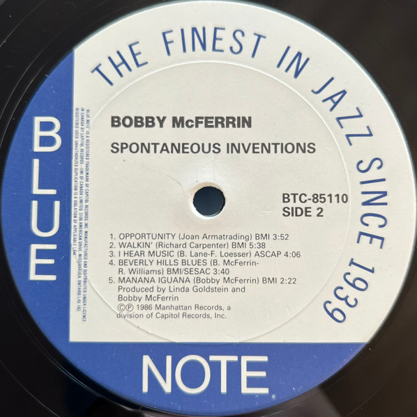 Bobby McFerrin - Spontaneous Inventions | Blue Note (BTC 85110) - 4 Bobby McFerrin - Spontaneous Inventions | Blue Note (BTC 85110) - 4