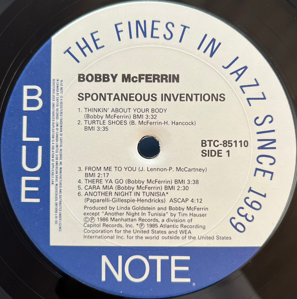 Bobby McFerrin - Spontaneous Inventions | Blue Note (BTC 85110) - 3 Bobby McFerrin - Spontaneous Inventions | Blue Note (BTC 85110) - 3