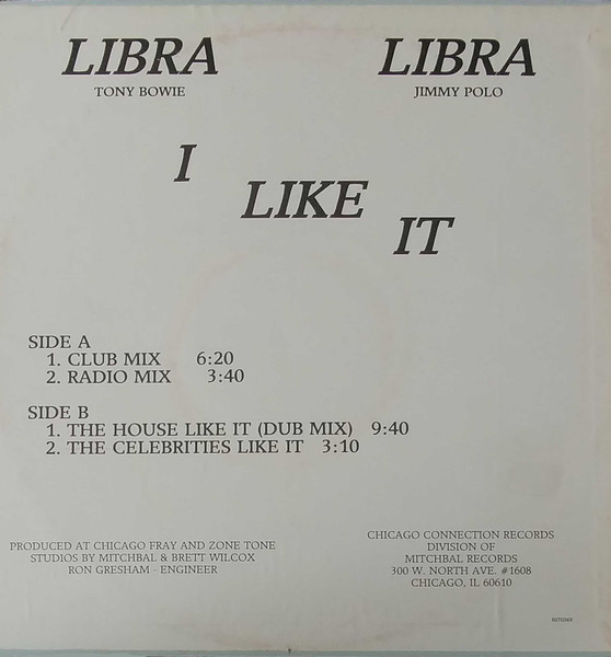 Libra Libra - I Like It | Chicago Connection Records (CC8601) - 2