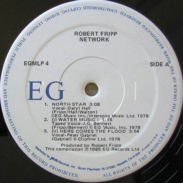 Robert Fripp - Network | EG (EGMLP 4) - 3 Robert Fripp - Network | EG (EGMLP 4) - 3