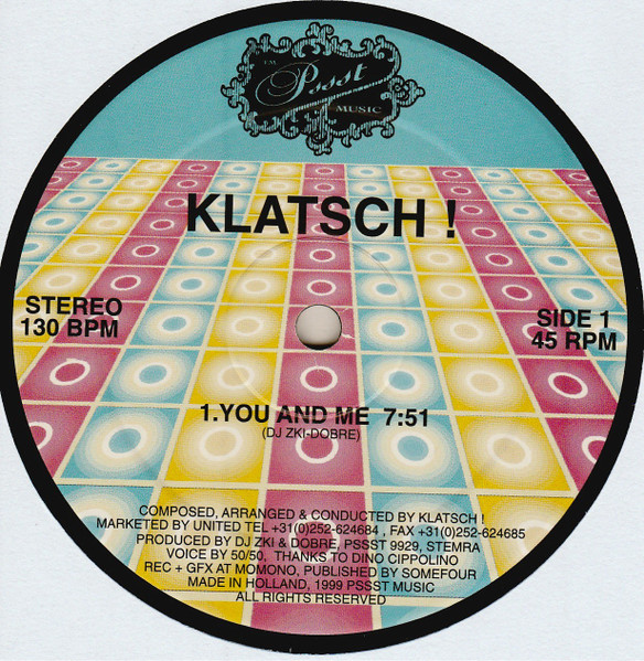 Klatsch! - You And Me | Pssst Music (PSSST 9929) - 3
