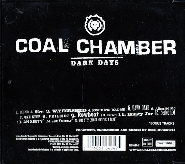 Coal Chamber - Dark Days | Roadrunner Records (RR 8484-9) - main