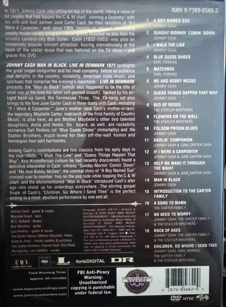 Johnny Cash - Man In Black: Live In Denmark 1971 | Columbia Music Video (82876 85662 9) - 2