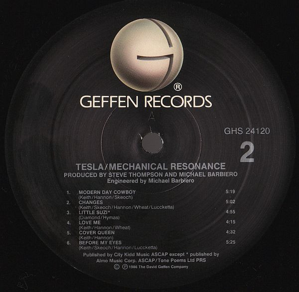 Tesla - Mechanical Resonance | Geffen Records (GHS 24120) - 4 Tesla - Mechanical Resonance | Geffen Records (GHS 24120) - 4