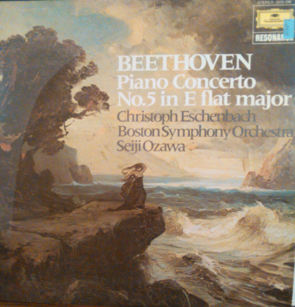 Ludwig Van Beethoven - Christoph Eschenbach , Boston Symphony Orchestra , Seiji Ozawa - Piano Concerto No. 5 In E Flat Major | Deutsche Grammophon (2535 296) - main