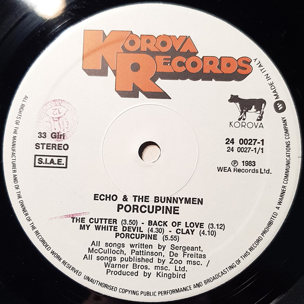 Echo & The Bunnymen - Porcupine | Korova (24 0027-1) - 3 Echo & The Bunnymen - Porcupine | Korova (24 0027-1) - 3