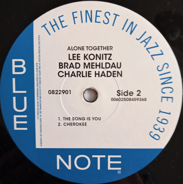 Lee Konitz & Brad Mehldau & Charlie Haden - Alone Together | Blue Note (0822901) - 2