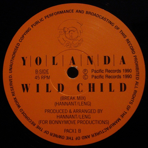 Yolanda - Wild Child | Pacific Records (PACX - 1)