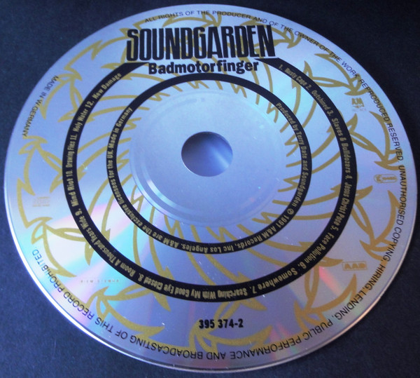 Soundgarden - Badmotorfinger | A&M Records (395 374-2) - 3 Soundgarden - Badmotorfinger | A&M Records (395 374-2) - 3