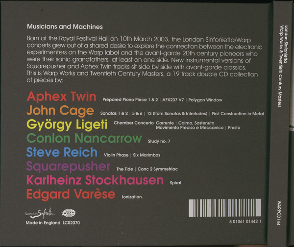 London Sinfonietta - Warp Works & Twentieth Century Masters | Warp Records (WARPCD144) - 2 London Sinfonietta - Warp Works & Twentieth Century Masters | Warp Records (WARPCD144) - 2