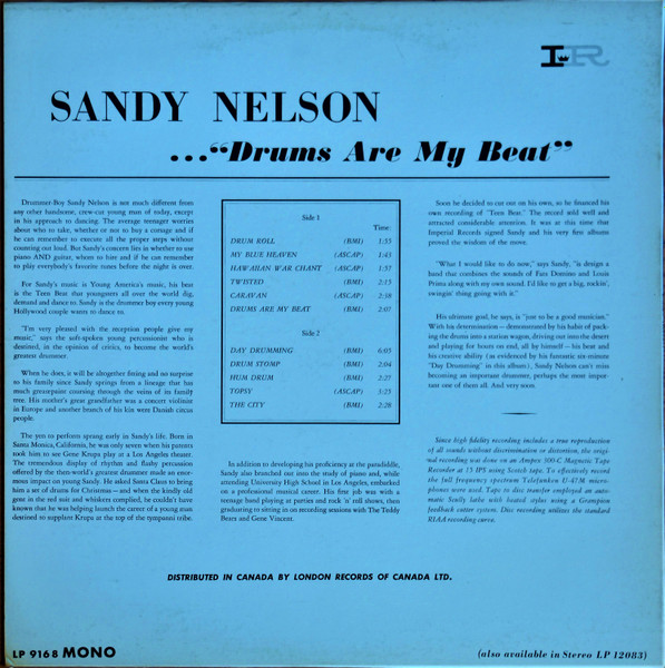 Sandy Nelson - Drums Are My Beat! [Vinyl] | Imperial (LP.9168) - 2