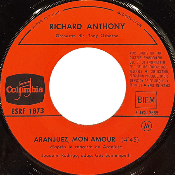 Richard Anthony - Aranjuez, Mon Amour | Columbia (ESRF 1873) - 3
