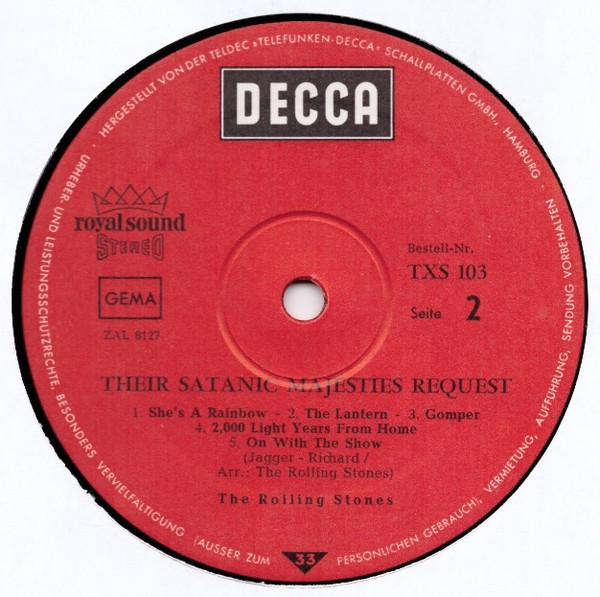 The Rolling Stones - Their Satanic Majesties Request | Decca (TXS 103) - 4