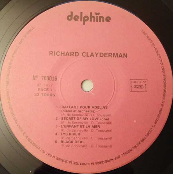 Richard Clayderman - Richard Clayderman | Delphine (700 016) - 3