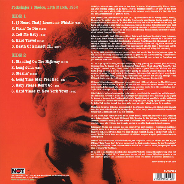 Bob Dylan - Folksinger's Choice | Not Now Music (NOTLP155) - 2