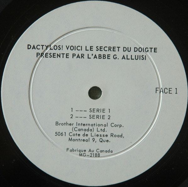 Abbé G. Alluisi - Dactylos ! Voici Le Secret Du Doigté [Vinyl] | Brother International Corporation (none) - 3