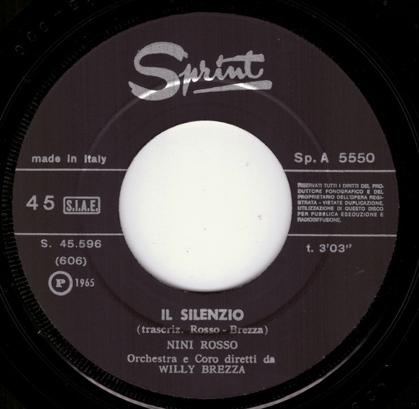 Nini Rosso - Il Silenzio / Via Caracciolo | Sprint (Sp. A 5550) - 2