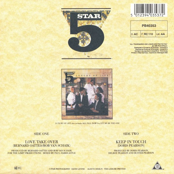 Five Star - Love Take Over | Tent (PB40353) - 2