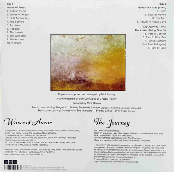 Mick Harvey - Waves Of Anzac / The Journey | Mute (STUMM448) - 2