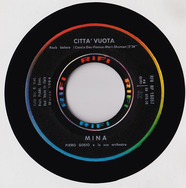 Mina - Città Vuota / Ѐ Inutile | Rifi (RFN NP 16057) - 3
